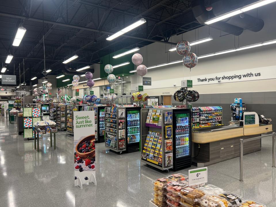 Publix Super Markets reopened its store at The Crossroads shopping center in Royal Palm Beach on Thursday, July 6, 2023. The store was demolished and rebuilt since closing in the fall of 2021. It will feature amenities such as self-checkout areas.