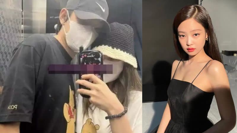 ▲Jennie與V的「熱戀親密照」三度流出，疑似Jennie私人IG小帳遭駭客入侵。（圖／翻攝自the qoo、Jennie IG）