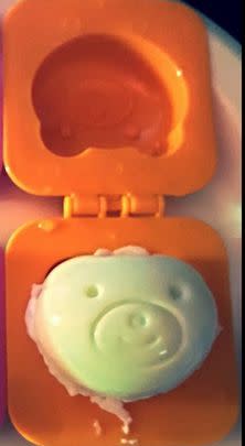 A bunny and bear egg mold set because