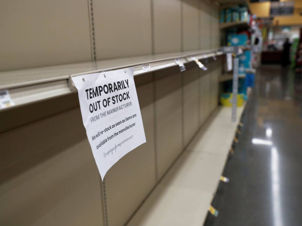 Retailers are warning of the massive problems they are seeing in getting products from suppliers and manufacturers to the shelves. (Shannon Stapleton/Reuters - image credit)