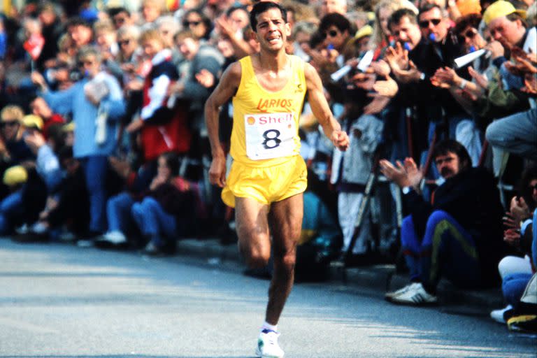 Antonio Silio, en la marat&#xf3;n de Hamburgo, en 1995