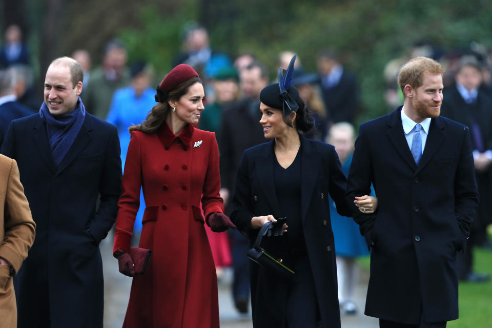 Prince William, Kate Middleton, Meghan Markle Harry attend Christmas Day church