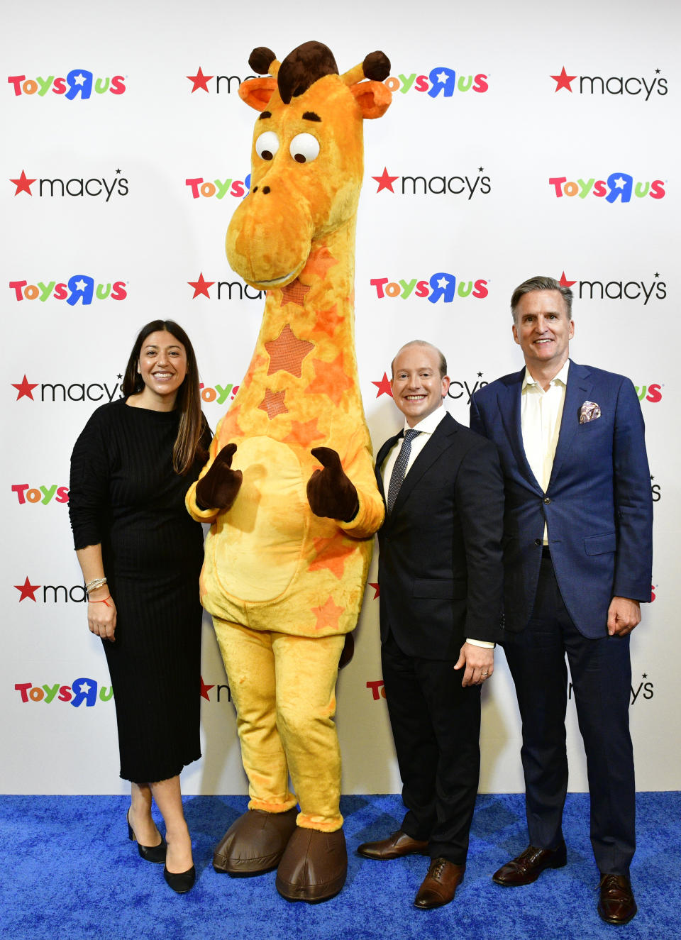 NEW YORK, NEW YORK - OCTOBER 13: (L-R) Nata Dvir, Chief Merchandising Officer at Macy's, Yehuda Shmidman, Chairman & CEO of WHP Global and Toys"R"Us and Jeff Gennette, Chairman & CEO of Macy’s, Inc. attend Toys"R"Us Grand Opening at Macy's Herald Square on October 13, 2022 in New York City. (Photo by Eugene Gologursky/Getty Images for Macy's, Inc.)