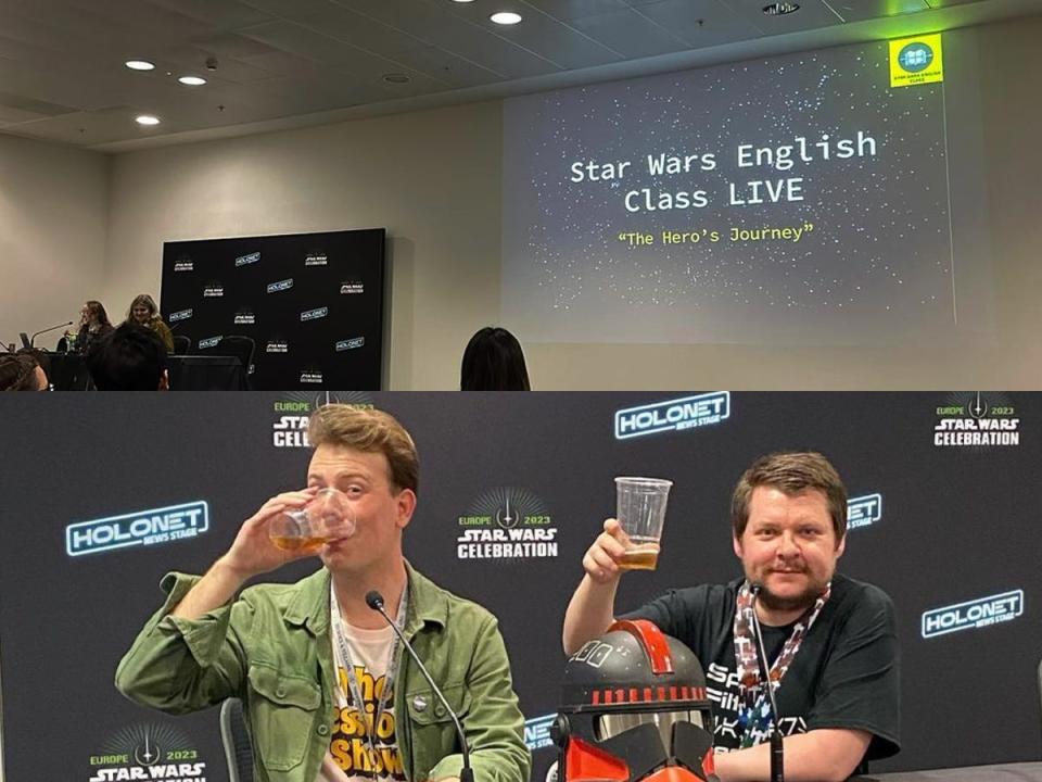 Star Wars English Class Live, Luke Bligh and Matt Hudson hosting Star Wars Sessions.