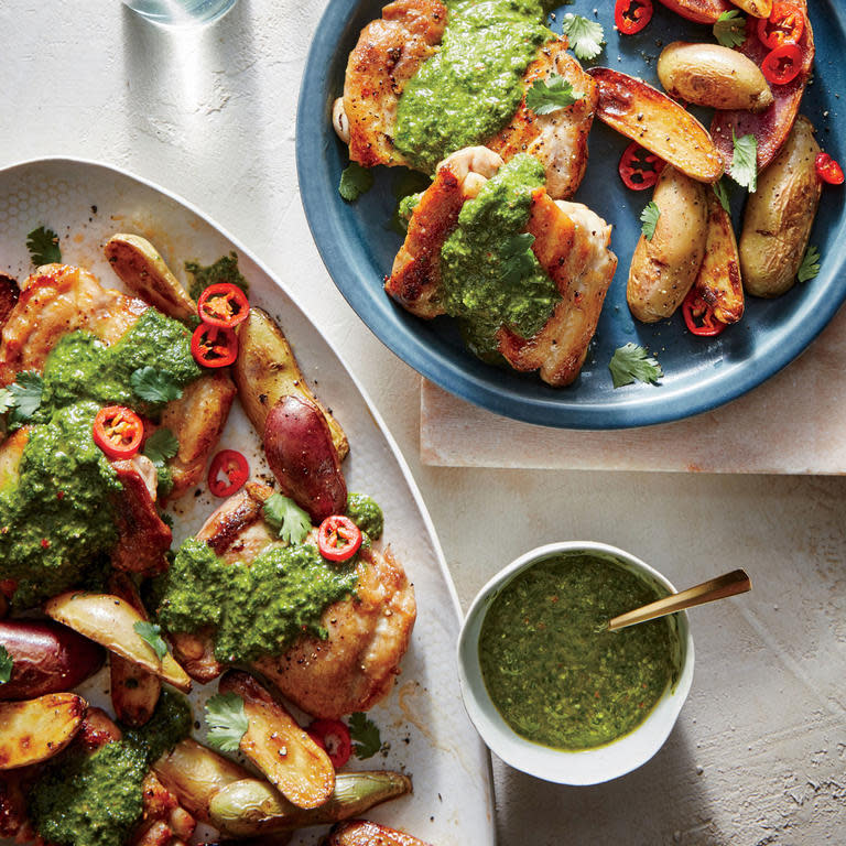 Chimichurri Chicken Thighs with Potatoes