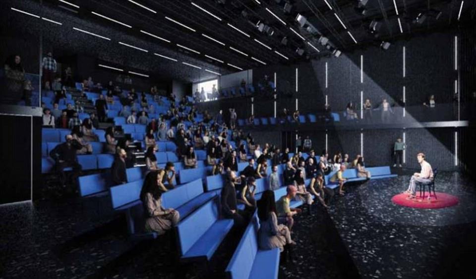 <p>All’interno ci sarà anche un auditorium da 210 posti che verrà impiegato in occasione delle conferenze e per il lancio di nuovi prodotti (foto: Architects Journal) </p>