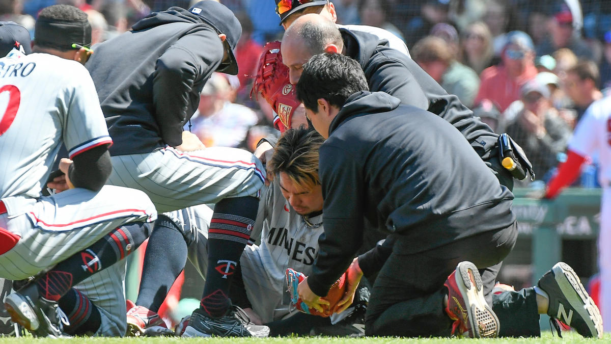 Twins pitcher Kenta Maeda looks strong in first — and brief — start since  2021 injury