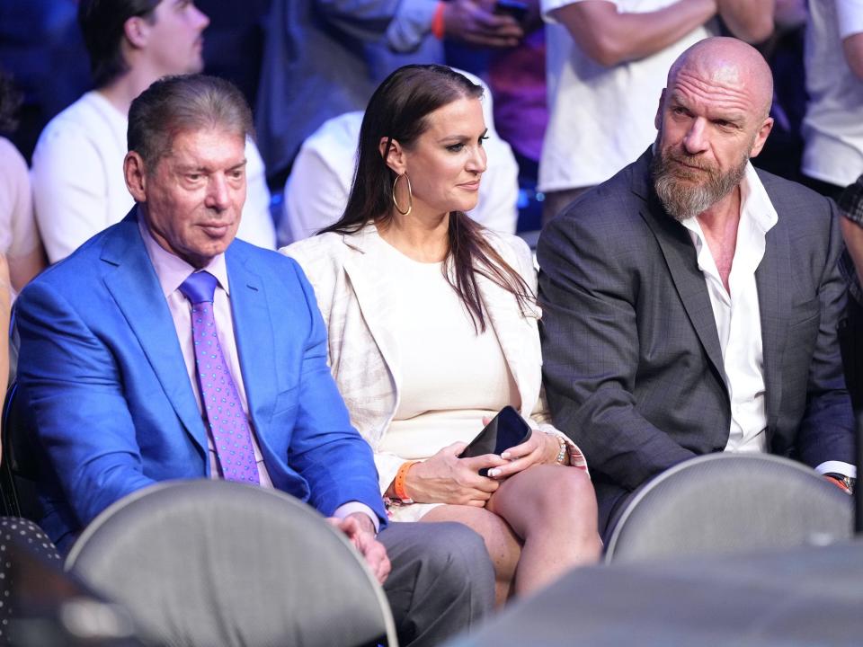 Vince McMahon, Stephanie McMahon, and Triple-H were Octagonside for Adesanya's performance.