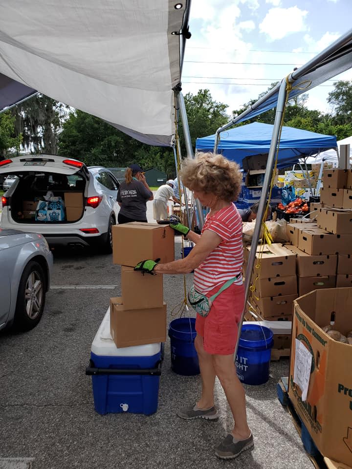 Pictured is a food distribution offered by Hummingbird Pantry in Titusville. At a Dec. 2, 2022, event, a new award, the "211 Brevard Rising Star," was bestowed on Hummingbird Pantry for its work in fighting hunger in North Brevard.