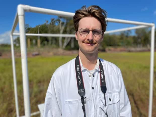 'I do see changes, you know, you see snails moving around, rocks shift, the tide comes in, erases everything and kind of starts again when it goes out,' says P.E.I. artist Doug Dumais. (Tony Davis/CBC - image credit)