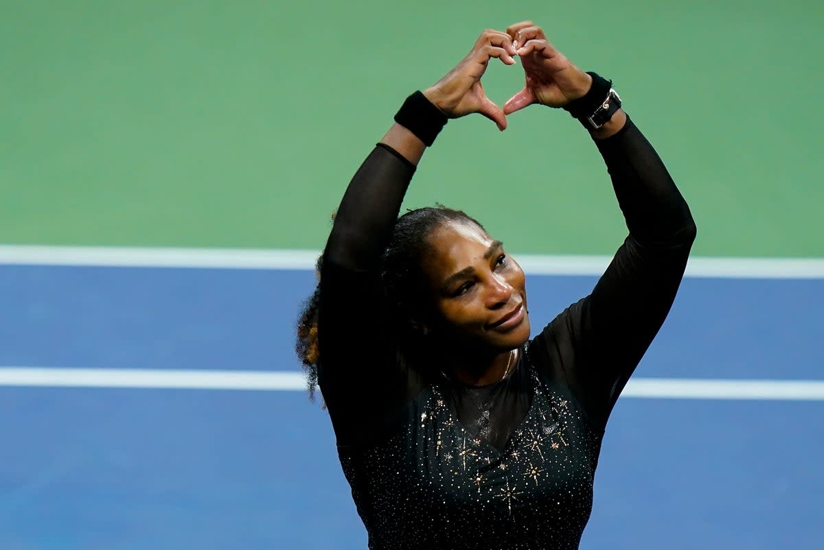 Serena Williams waved an emotional goodbye to tennis after a third-round loss to Ajla Tomljanovic at the US Open (Frank Franklin II/AP) (AP)