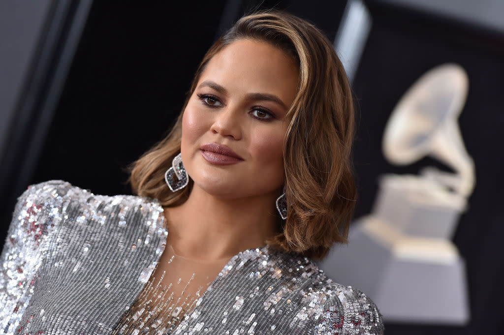 Chrissy Teigen has explained why you should never ask a woman if she's pregnant, pictured in January 2018. (Getty Images)