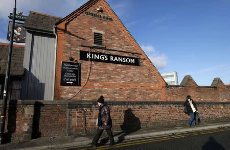 A general view shows the King's Ransom pub in Sale, Greater Manchester in Britain January 13, 2017. The town is the home of the new king of Rwanda, Emmanuel Bushayija. REUTERS/Andrew Yates