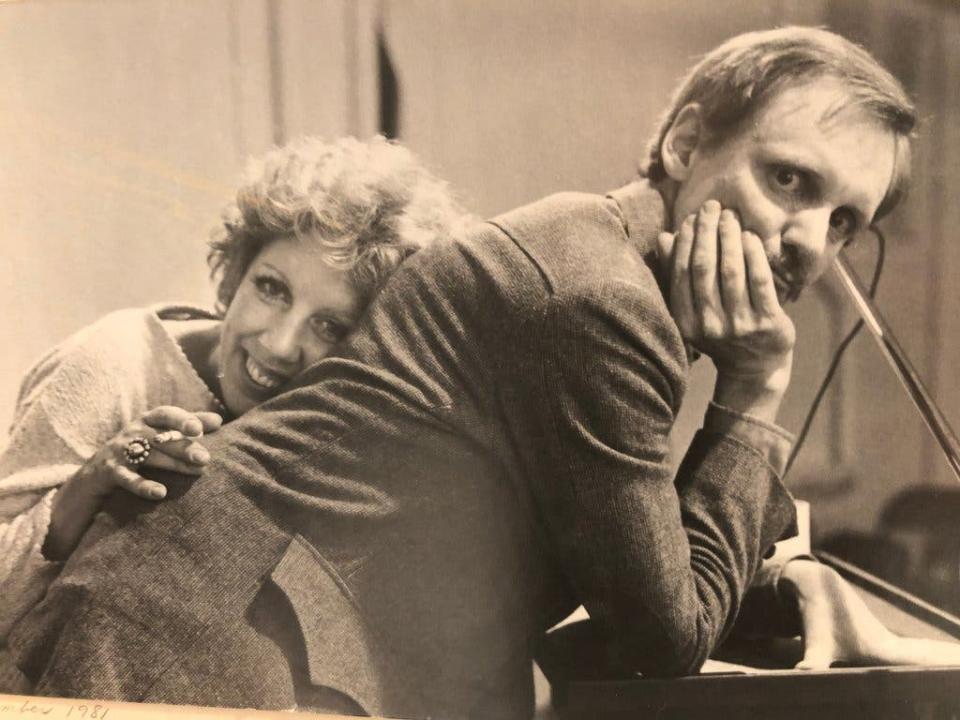 Peter Schjeldahl and his wife, Brooke Alderson in 1981.