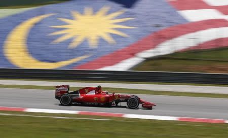 Ferrari's Kimi Raikkonen in action during practice. Reuters / Olivia Harris Livepic