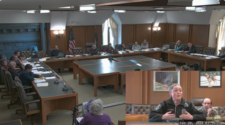 Bjarna O’Brien, animal control officer for the Salem Police Department, testifies in support of a statewide animal abuse offender registry.