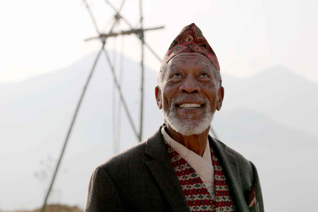 Morgan Freeman in Season 3 of his National Geographic series <em>The Story of God</em> (Photo: National Geographic/Maria Bohe)