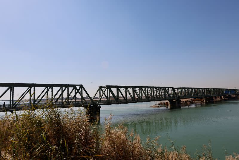 FILE PHOTO: A view of the bridge where four staff from U.S. security contractor Blackwater were killed by Islamist groups, in Falluja