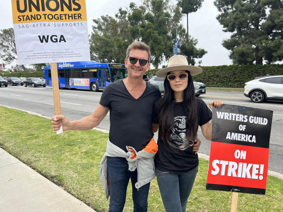 Sebastian Roché and Alicia Hannah-Kim