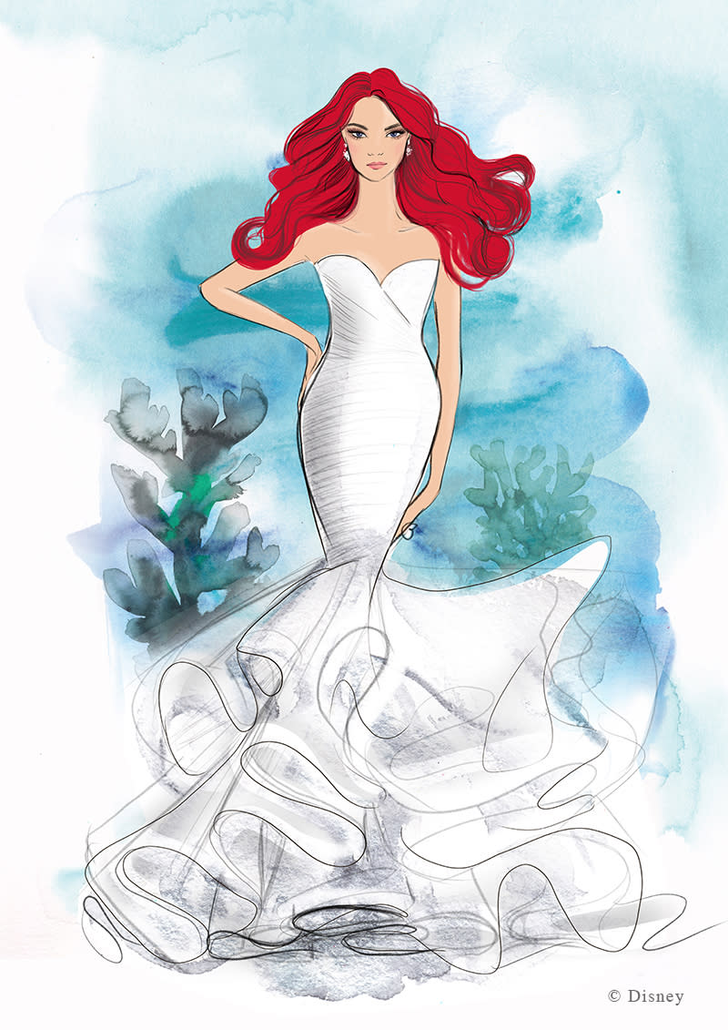 A collection of wedding dresses inspired by Disney princesses, including "The Little Mermaid" star Ariel, is on the way. (Photo: Disney)