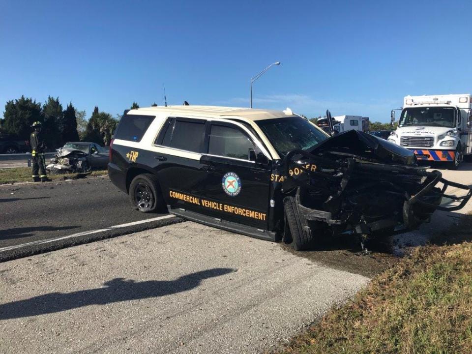 The Florida Highway Patrol applauds the actions of trooper Toni Schuck, a 26-year veteran of the patrol who was the 'last line of defense' to the Skyway 10K runners.