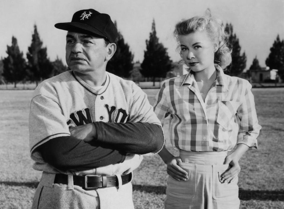 Edward G Robinson and Vera-Ellen in 'Big Leaguer' 1953