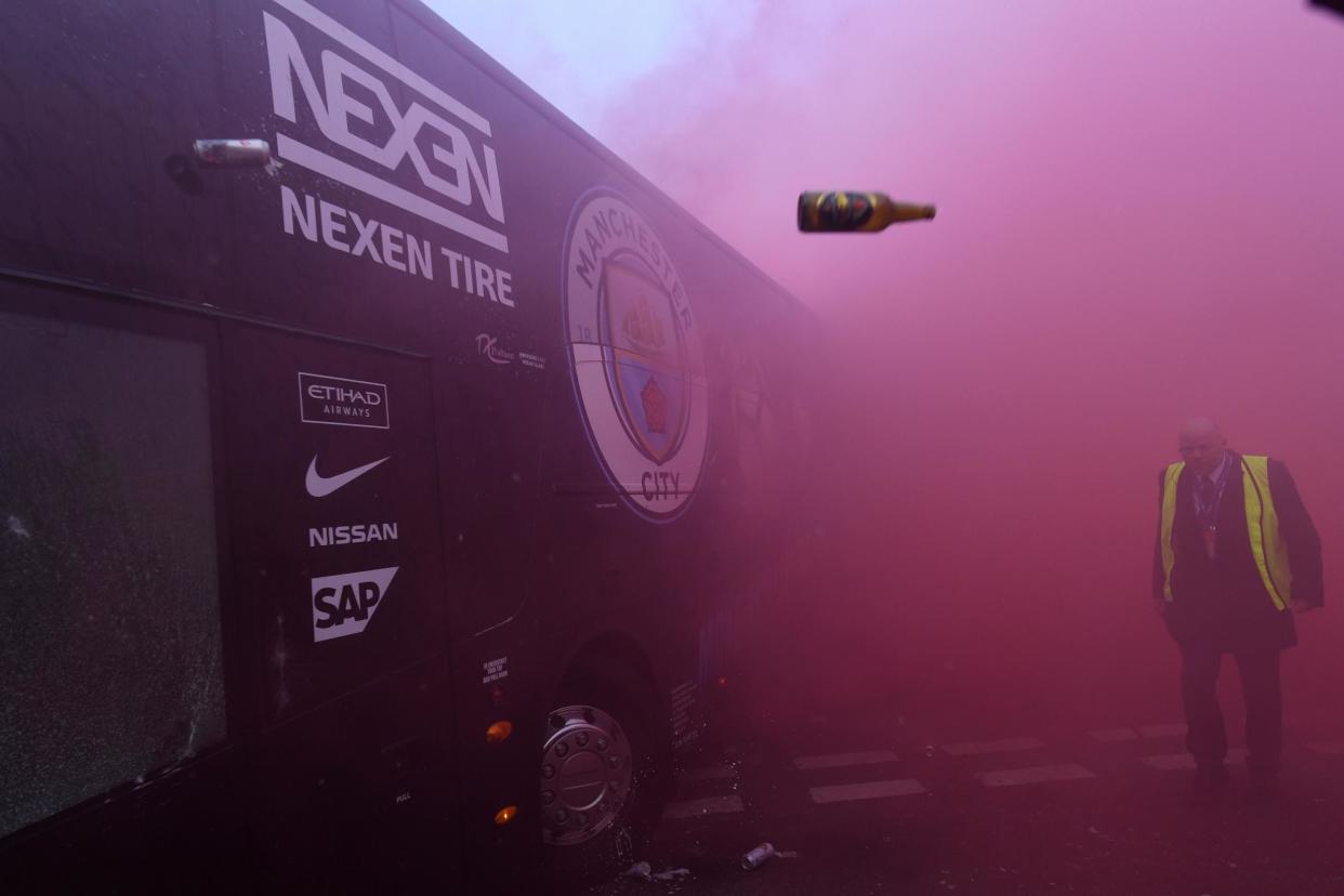 Respect | Jurgen Klopp has asked Liverpool fans to respect the Roma team bus at Anfield: PAUL ELLIS/AFP/Getty Images