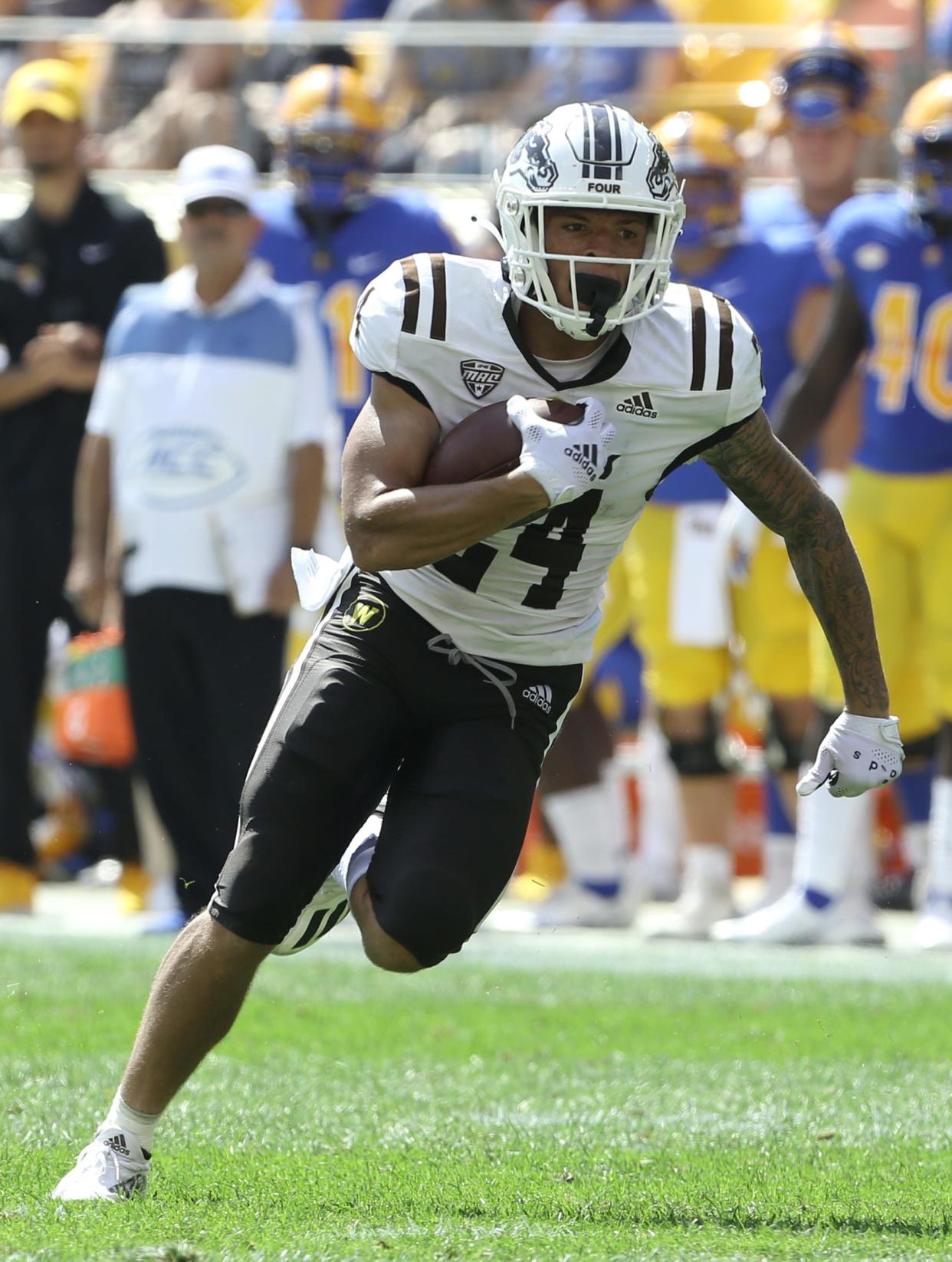 Western Michigan wide receiver Skyy Moore could be a target for the Browns in the upcoming NFL Draft.