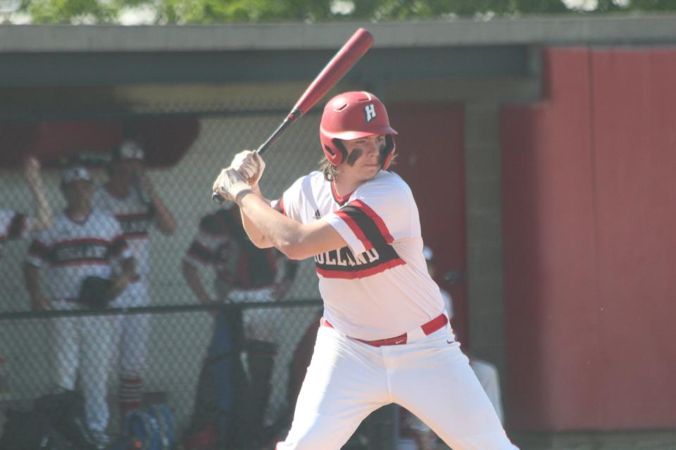 Holland's Zach Hop gets ready to swing the bat in a game against West Ottawa on Friday, May 13, 2022