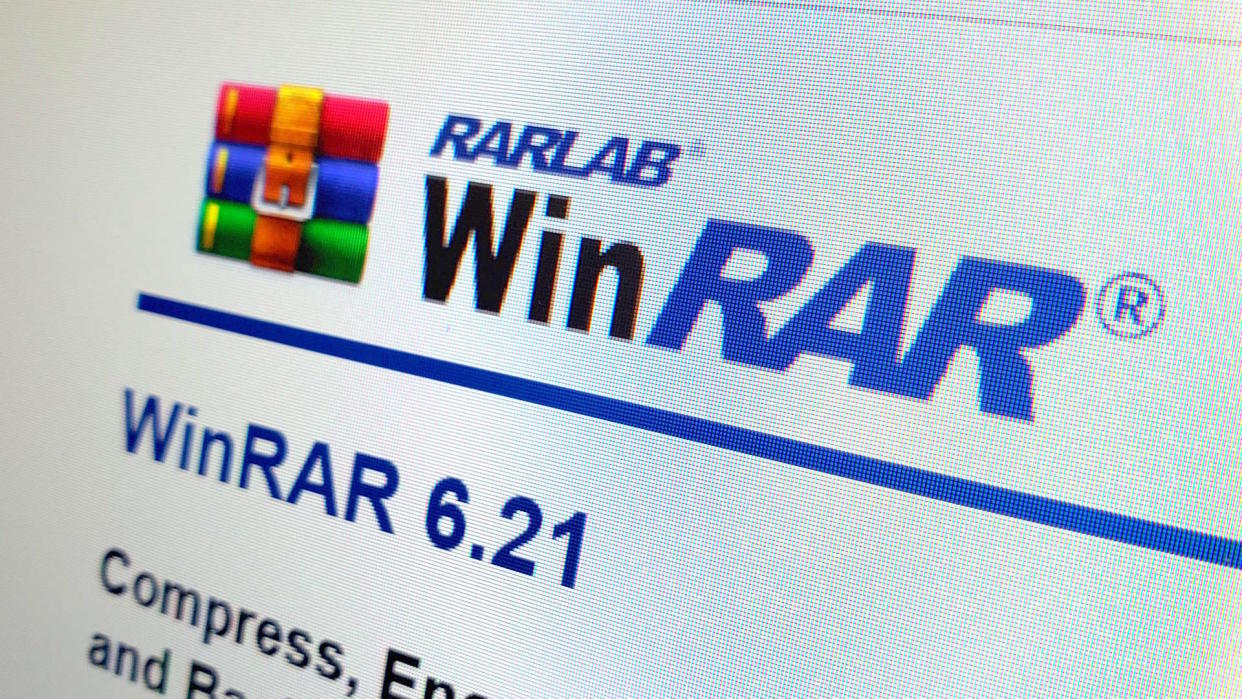  WinRAR logo on website. 