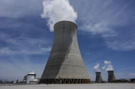 Cooling tower three with one and two in the background are seen at the nuclear reactor facility at the Alvin W. Vogtle Electric Generating Plant, Friday, May 31, 2024, in Waynesboro, Ga. (AP Photo/Mike Stewart)