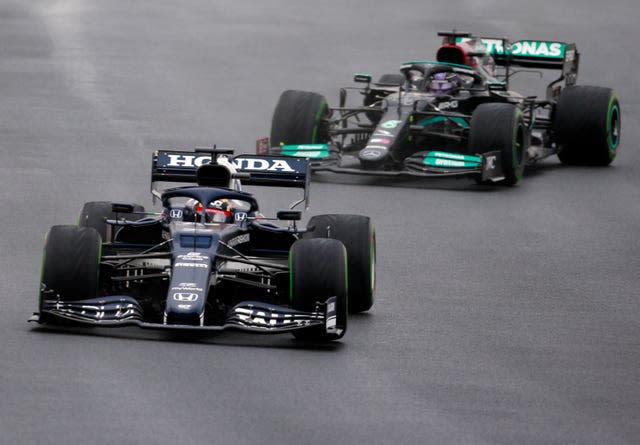 Mercedes driver Lewis Hamilton in action