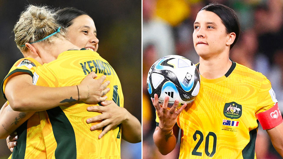Matildas captain Sam Kerr looms as the greatest threat to England in the Women's World Cup semi-final. Pic: Getty
