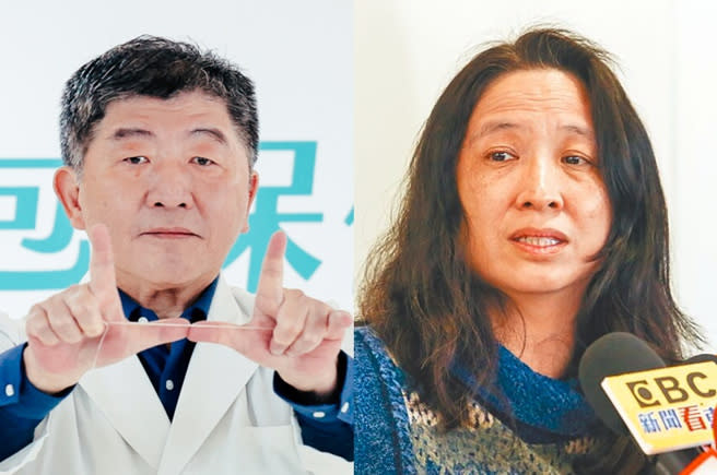 兒盟執行長白麗芳(右)在2022台北市長選舉期間辦活動，唯一合體候選人就是陳時中(左)。（合成圖／鄧博仁、郭吉銓攝）