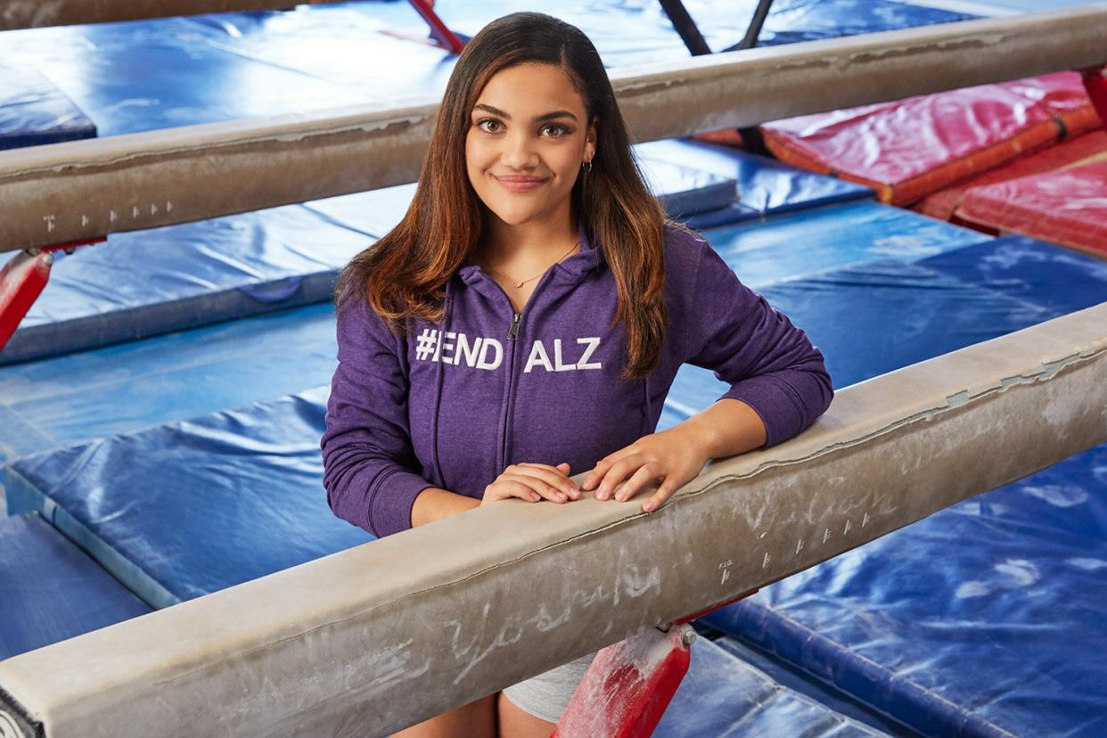 gymnast Laurie Hernandez about her grandmother who had Alzheimer's