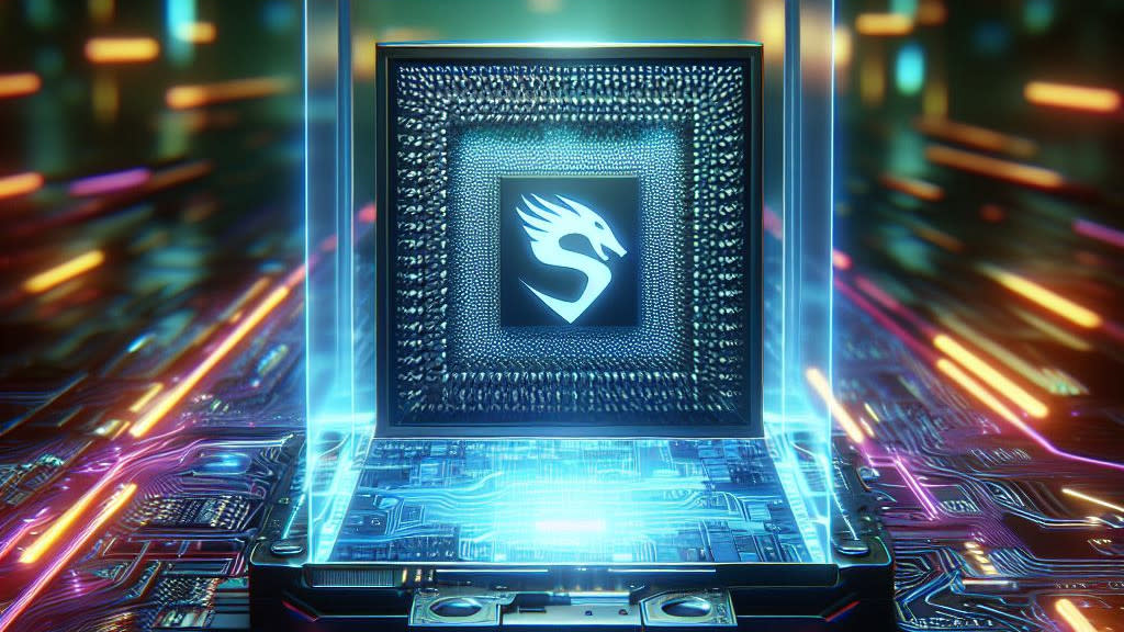  An AI render of a Snapdragon X chip. 
