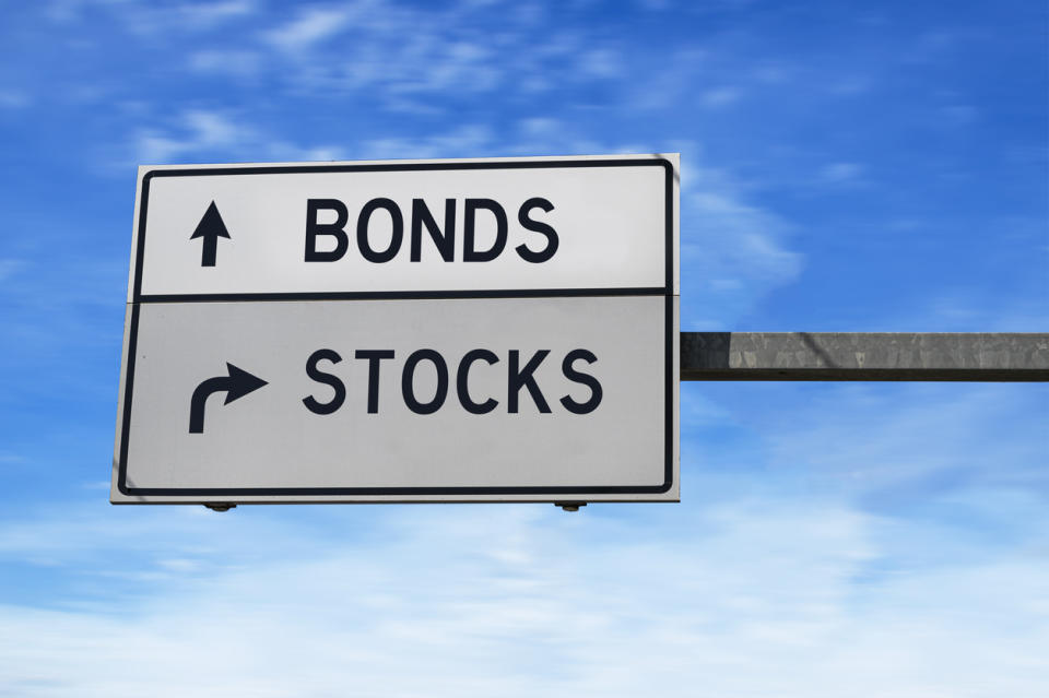 Bonds vs Stocks_Street Sign