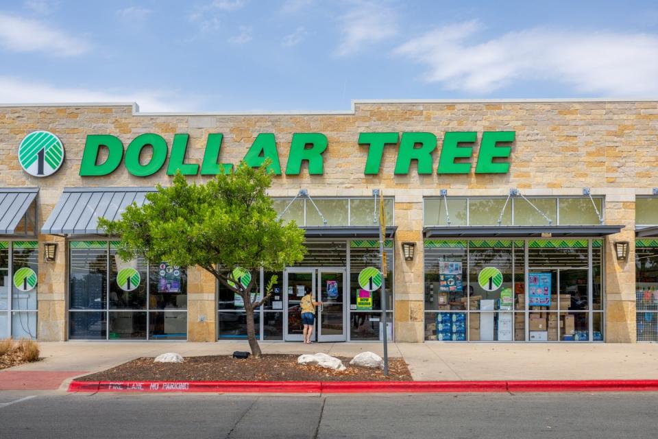 A customer walks into a Dollar Tree convenient store on August 24, 2023 in Austin, Texas (Getty Images)