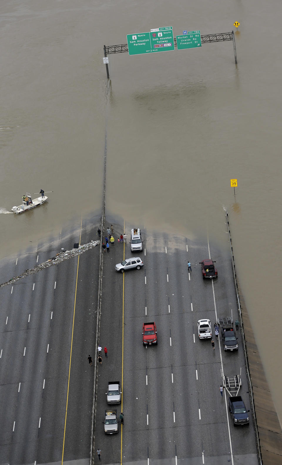 Dramatic aerial views of the flooding in Harvey’s aftermath