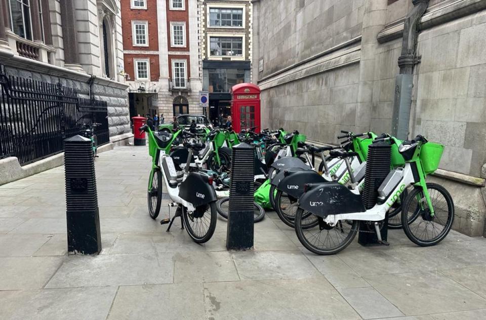 E-bikes on London pavements (Sarah Gayton)