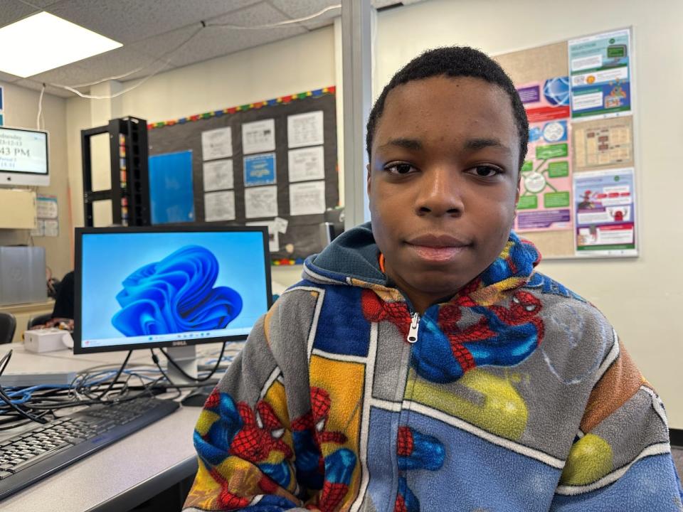 Grade 10 student Platinum Anyanwu has been learning coding skills at Bev Facey Community High School.