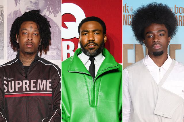 <p>Jerritt Clark/Getty Images for Amazon Music; Aurora Rose/Variety via Getty Images; Monica Schipper/WireImage</p> 21 Savage; Donald Glover; Caleb McLaughlin