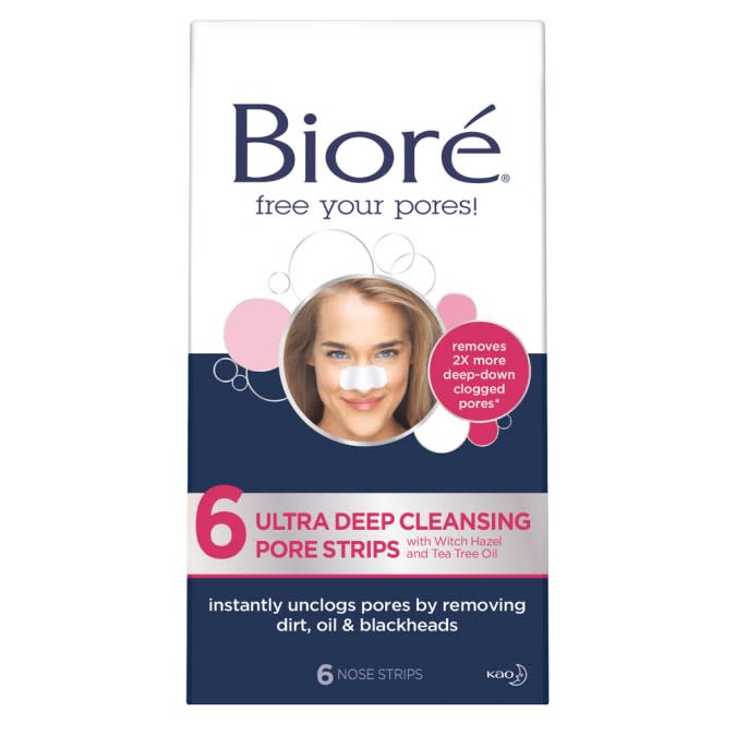 A 6-pack of these Bioré Ultra Deep Cleansing Pore Strips cost just $7.29 from Priceline. Photo: Priceline.