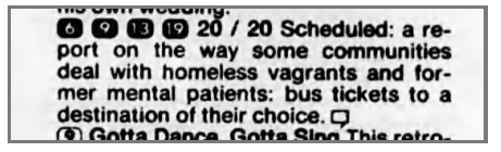 A TV Guide clip from the Asheville Citizen times Jan. 4, 1986.