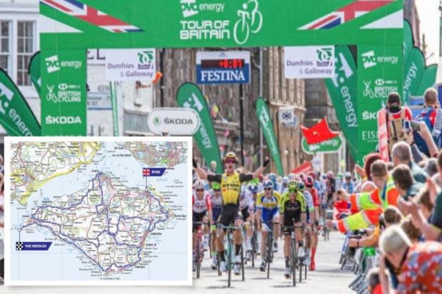 The last leg of the Tour of Britain is taking place on the Isle of Wight.