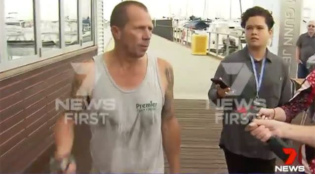 The survivor said he felt exhausted after waiting in the water for emergency services. Photo: 7 News