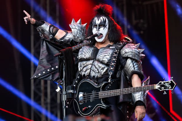 <p>Sven Hoppe/picture alliance via Getty</p> Gene Simmons performs in Germany in June 2023