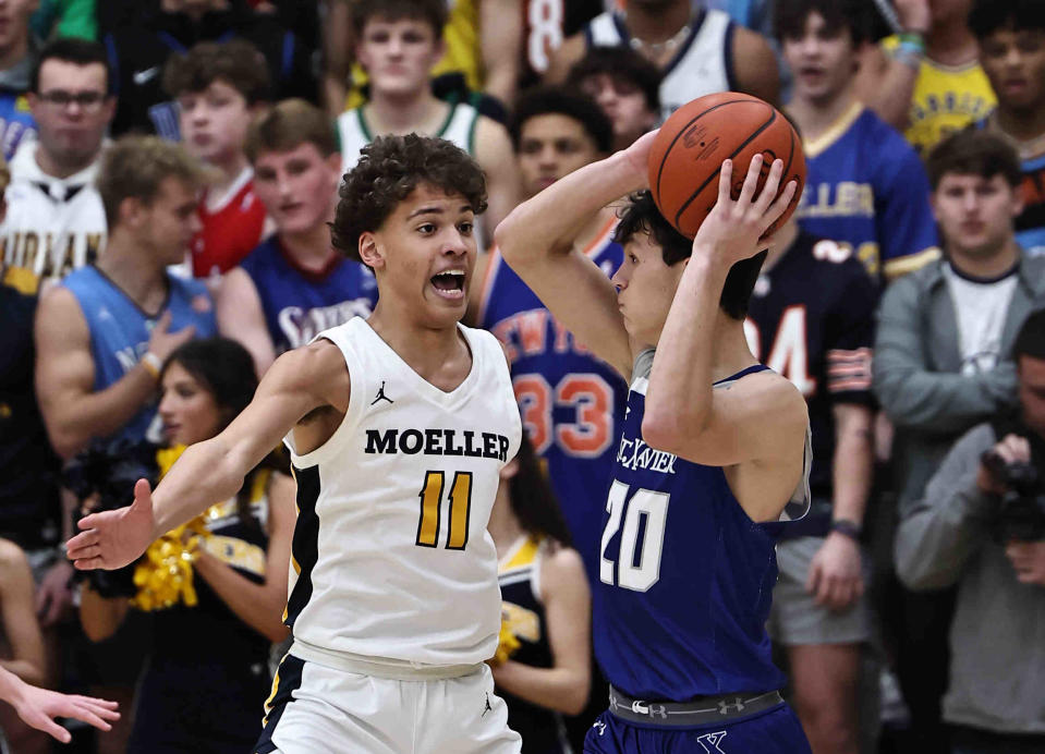 Kingston Land is part of Moeller's strong defensive unit that allows 38 points per game.