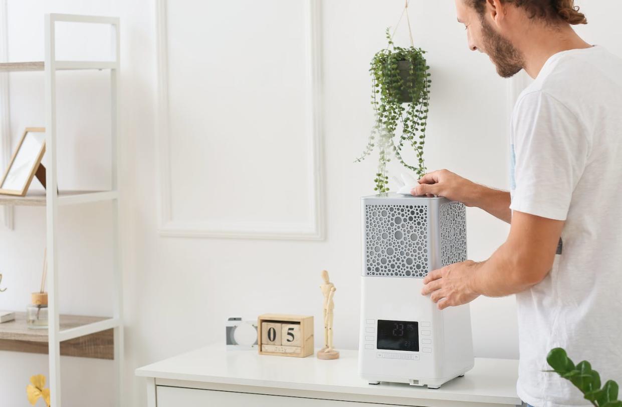 <a href="https://www.shutterstock.com/es/image-photo/young-man-switching-on-modern-humidifier-2079424342" rel="nofollow noopener" target="_blank" data-ylk="slk:Shutterstock / Pixel-Shot;elm:context_link;itc:0;sec:content-canvas" class="link ">Shutterstock / Pixel-Shot</a>