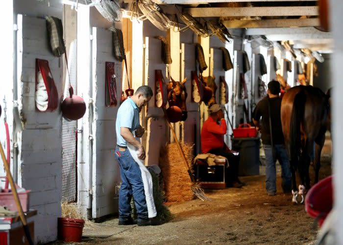 Stables prepare for the Kentucky Derby at Churchill Downs
